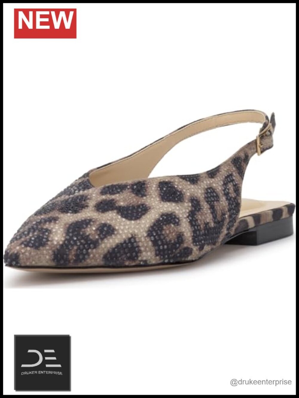 Satin Pointed Toe Slingback Mule Flats, Low Heel Buckle Closure